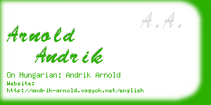 arnold andrik business card